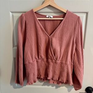 Madewell Faux Wrap Top Plus Size